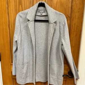 Marled Grey Knit Blazer Jacket, Size L